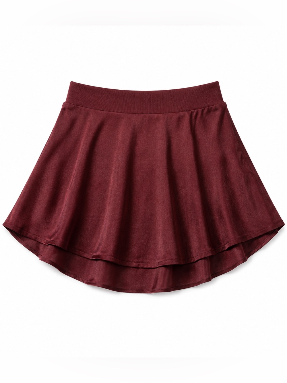 Elegant Burgundy Mini Skirt